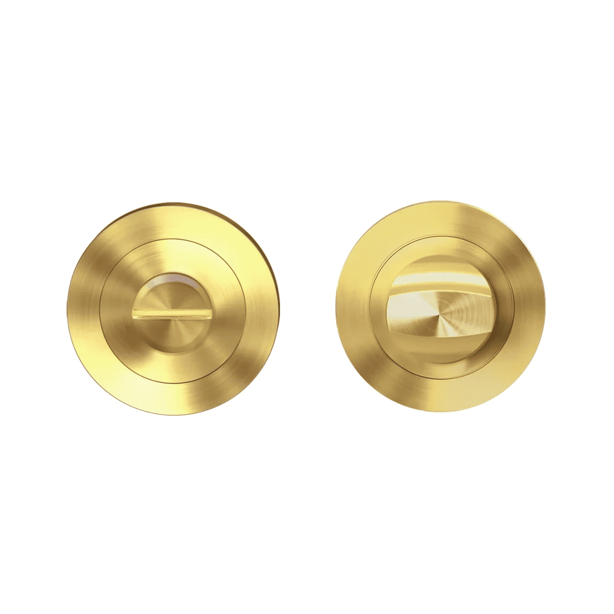 Komplet rozet EZ1332 do WC ze stali nierdzewnej, okrągły szyld, kolor złoty